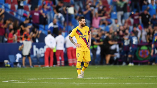 Messi alone cannot save Barcelona in error-ridden loss to Levante