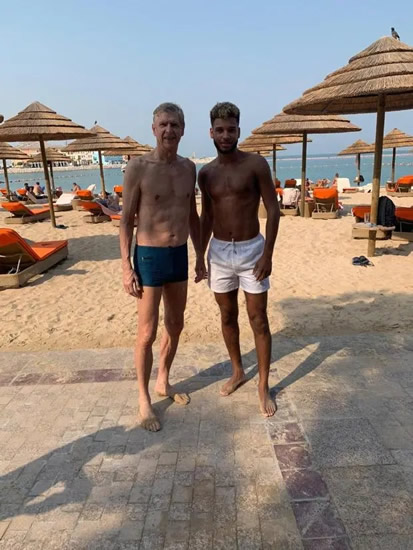 Ripped Arsene Wenger, 70, shows off six-pack on Dubai beach ahead of Bayern Munich talks