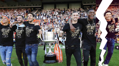 Marcelino removed from Valencia photos of Copa del Rey celebrations
