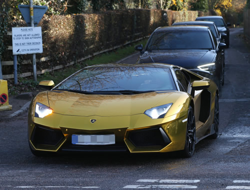 Granit Xhaka drives tiny £9k smart car out of Arsenal training while Aubameyang leaves in £270k Lamborghini