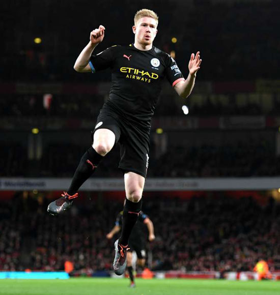 Arsenal 0-3 Manchester City: Peerless De Bruyne inspires emphatic victory