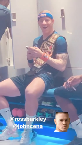 Chelsea players mock Ross Barkley as they dress him up as ‘lookalike’ WWE star John Cena with belt and headband