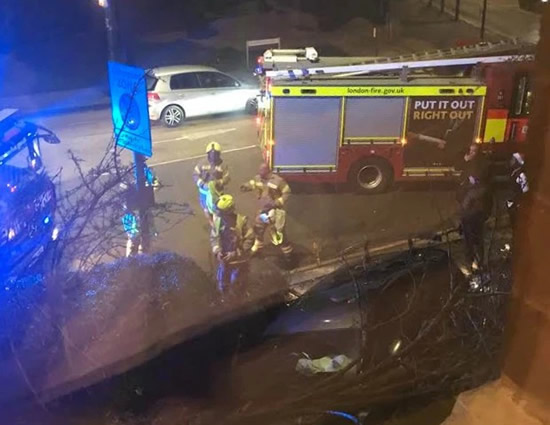 'THEY WERE WAILING' Michail Antonio’s family wept by the wreckage of his £210,000 Lamborghini after fearing he was seriously injured