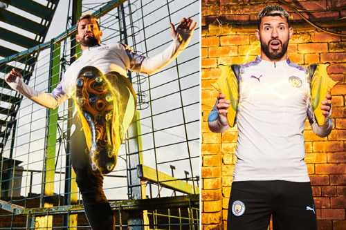 Man City star Sergio Aguero will wear special edition PUMA boots to commemorate smashing Premier League hat-trick record
