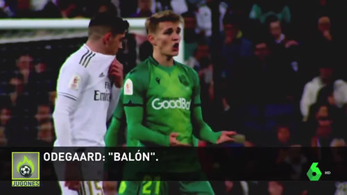 Ramos' angry reaction after Odegaard's challenge