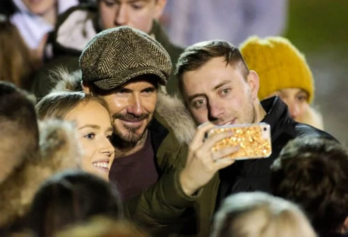 David Beckham takes break from Inter Miami prep as he watches son Romeo play at tiny Somerset club Clevedon Town AFC