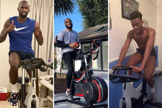 FITNESS FIRST Arsenal and Chelsea send mobile gyms to stars including exercise bikes, treadmills and bench presses