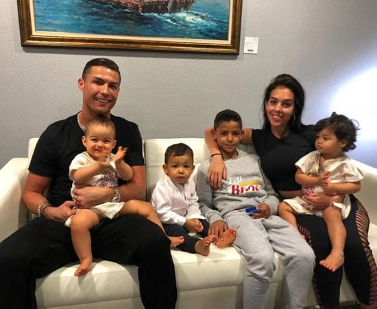Cristiano Ronaldo poses in his underwear and shows off his toned physique to celebrate Father's Day in Italy