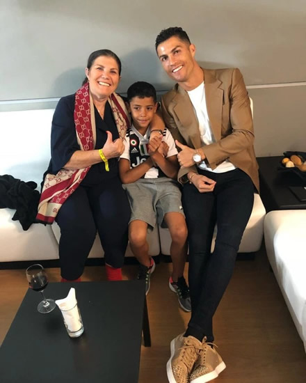 Cristiano Ronaldo shares photo with mum Dolores as she leaves hospital after stroke and says he's 'feeling thankful'