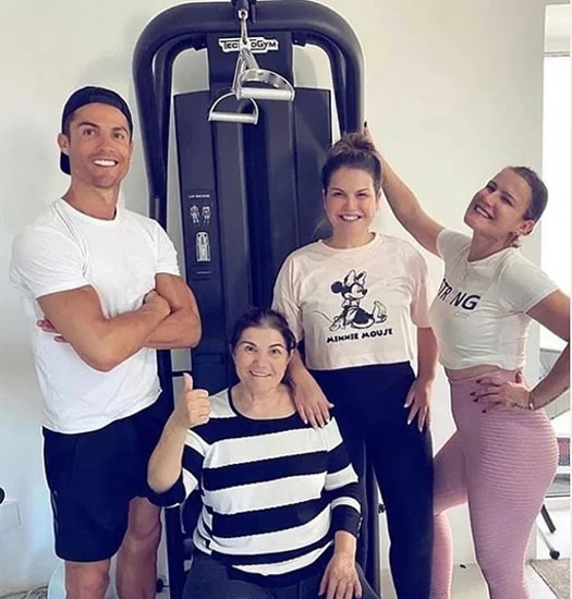 Cristiano Ronaldo shares photo with mum Dolores as she leaves hospital after stroke and says he's 'feeling thankful'