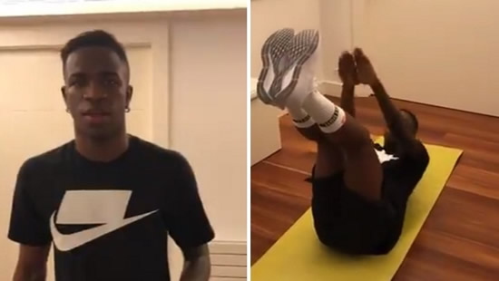 Vinicius responds to Cristiano Ronaldo's workout challenge