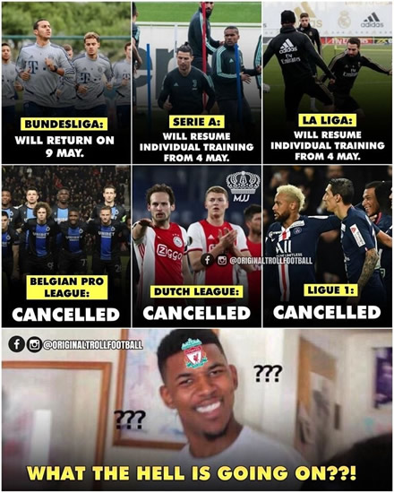 7M Daily Laugh - Ligue 1 and Ligue 2 cancelled