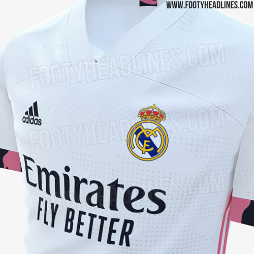 Real Madrid 2020-21 new home kit leaked online with bizarre pink stripes on sleeves which fans compare to Tiger King
