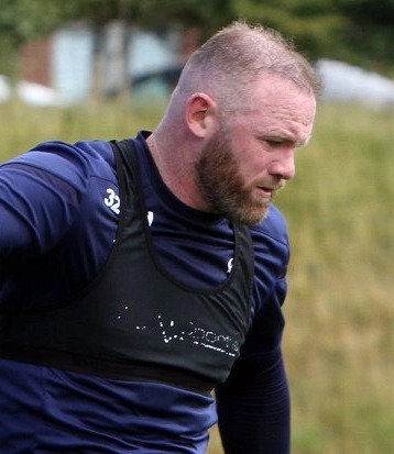 HAIRLINE ON THE WAYNE? Wayne Rooney shows off thinning hair in Derby training as he gears up for Championship restart