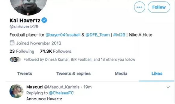 Kai Havertz teases Chelsea transfer with social media activity after Timo Werner message