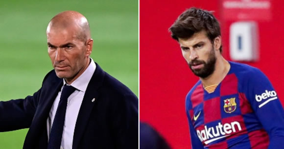 Real Madrid's Zidane refutes Pique's hint that referees favour Madrid