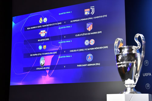 UEFA Champions League quarterfinals: Bayern could face Barcelona; Real Madrid or Man City vs. Juventus or Lyon