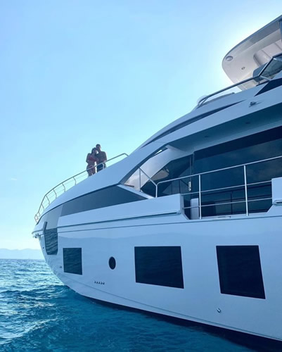 Cristiano Ronaldo and Georgina Rodriguez enjoy getaway on HUGE yacht as Juventus star and partner enjoy meal