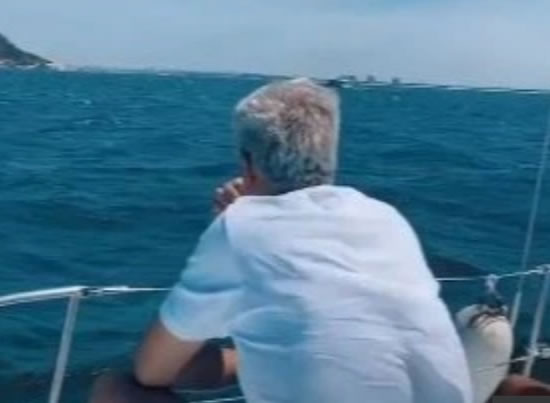 JO WORRIES Jose Mourinho relaxes on yacht during Tottenham’s summer break as daughter and son join him in Portugal