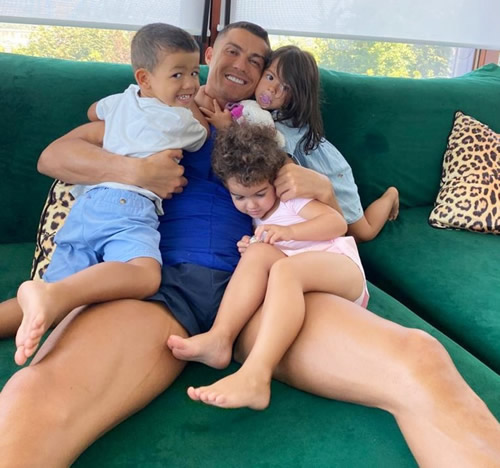 Cristiano Ronaldo shows off new buzz cut hair as Juventus star is hugged by his adorable kids in cute Instagram post
