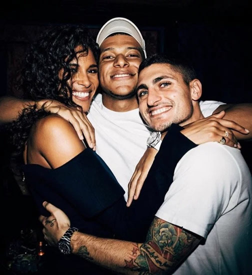 LIVING IN CIN PSG stars Kylian Mbappe and Marco Verratti party with supermodel Cindy Bruna in glitzy birthday bash