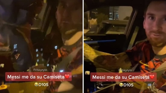 Messi gifts his shirt and two million views to a TikTok user