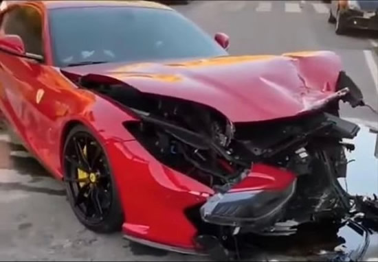 Federico Marchetti left his Ferrari at a carwash... and they crashed it