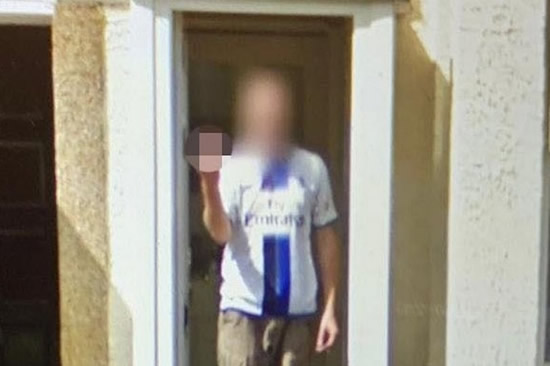 Google Maps captures 'alcoholic' Chelsea fan making a very rude gesture