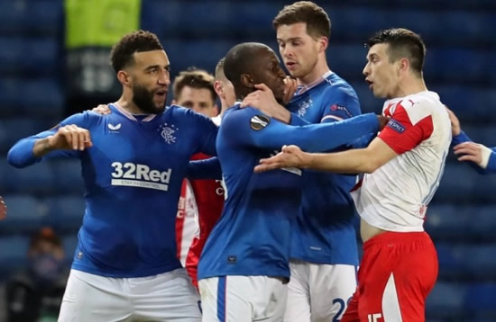 Rangers star Glen Kamara subjected to 'racist abuse' during Slavia flare-up sparked when Kudela whispered in his ear