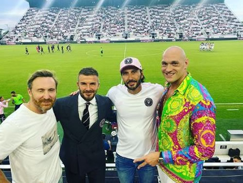 Tyson Fury meets David Beckham as heavyweight watches Inter Miami lose to Montreal in mixed start for Phil Neville