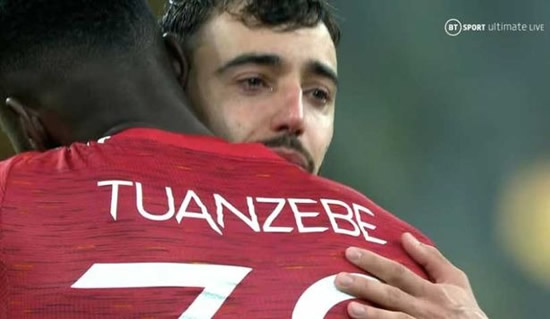 Man Utd star Bruno Fernandes breaks down in tears after Villarreal shootout drama