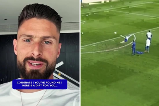 Chelsea star Olivier Giroud announces new TikTok account in style by sharing world-class goal he scored in training