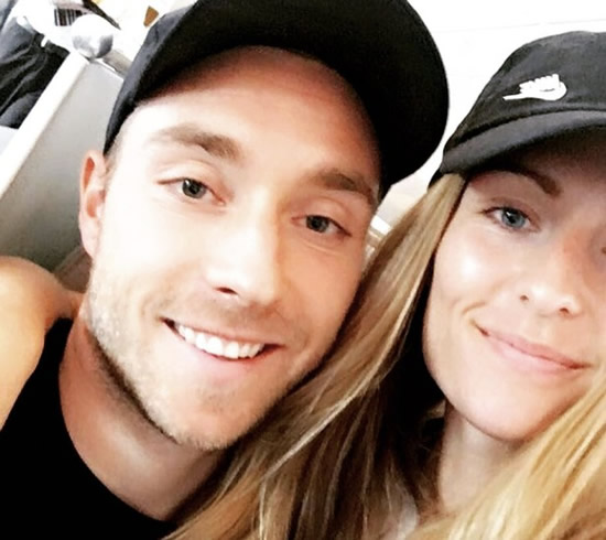 Christian Eriksen's girlfriend is Danish hairdresser who has been with him for 9 years