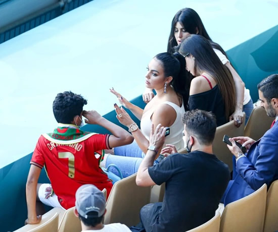 Cristiano Ronaldo watched from stands by Georgina Rodriguez and son Jr as Portugal crash out to Belgium at Euro 2020