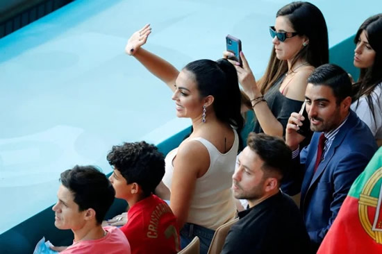 Georgina Rodriguez spotted with microphone strapped to bra while cheering on Cristiano Ronaldo at Euro 2020
