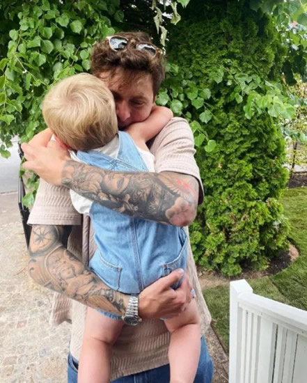 Emotional moment Man Utd star Victor Lindelof is reunited with son after Sweden's Euro 2020 KO