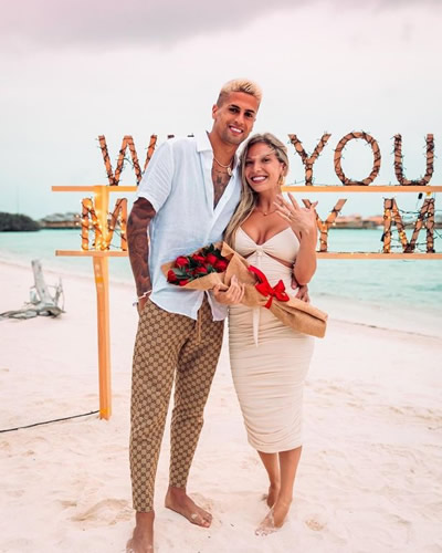 Man City star Joao Cancelo gets engaged to beauty Daniela Machado on Maldives holiday