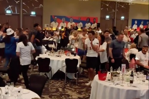 Harry Maguire leads conga as England stars party hard at Wembley after final defeat