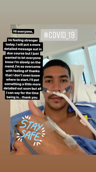 Birmingham keeper Neil Etheridge, 31, posts update from hospital bed and says he's 'slowly on the mend' from coronavirus