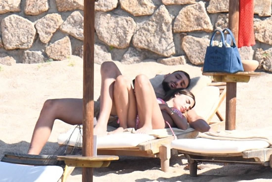 LIFE'S A BEACH Gianluigi Donnarumma cosies up with girlfriend Alessia Elefante as Italy Euro 2020 hero enjoys summer break in Sardinia