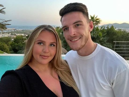 Declan Rice and girlfriend Lauren Fryer loving “date night every night” in Ibiza
