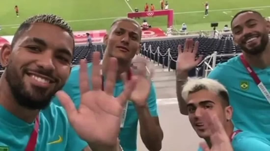 Brazil players tease Argentina after elimination