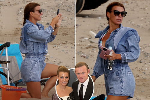 Coleen Rooney enjoys beach day with kids as she stands by Wayne over party girl photos