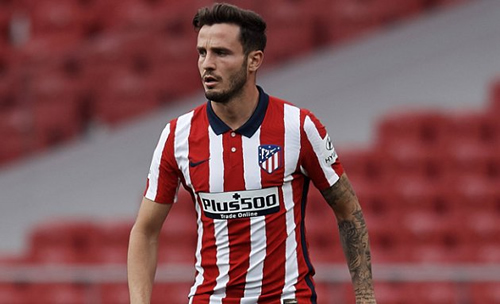 Agents for Atletico Madrid midfielder Saul in England today for talks with Man Utd, Liverpool