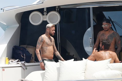 Neymar's pot belly mocked as PSG star seen 'doing a Willian' in holiday snaps