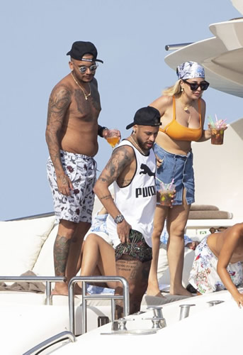 Neymar's pot belly mocked as PSG star seen 'doing a Willian' in holiday snaps