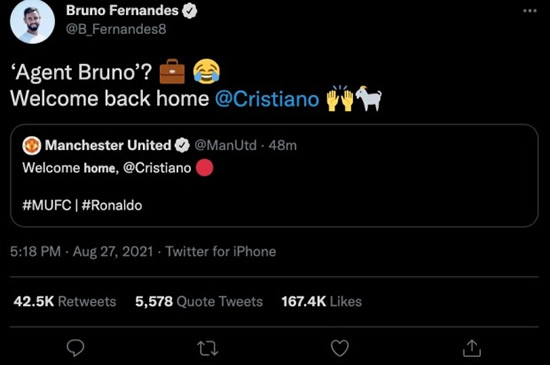 'AGENT BRUNO' Jadon Sancho calls Cristiano Ronaldo’s Man Utd return ‘SCARY’ while Bruno Fernandes jokes he brokered deal