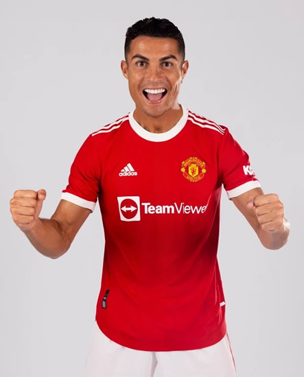 RED LETTER DAY Cristiano Ronaldo poses in new Man Utd kit for first time since stunning transfer but squad number still not revealed