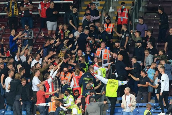 FA investigating wild Arsenal and Burnley crowd violence after bottles were hurled
