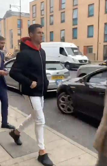 Cristiano Ronaldo spotted casually strolling out of Subway in Manchester